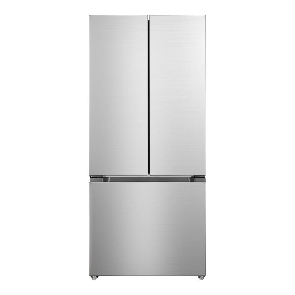 Front. Verona - Verona 30 inch Freestanding French Door Refrigerator with 18.2 cu. ft. Capacity in Stainless Steel Look - Stainless Steel Look.