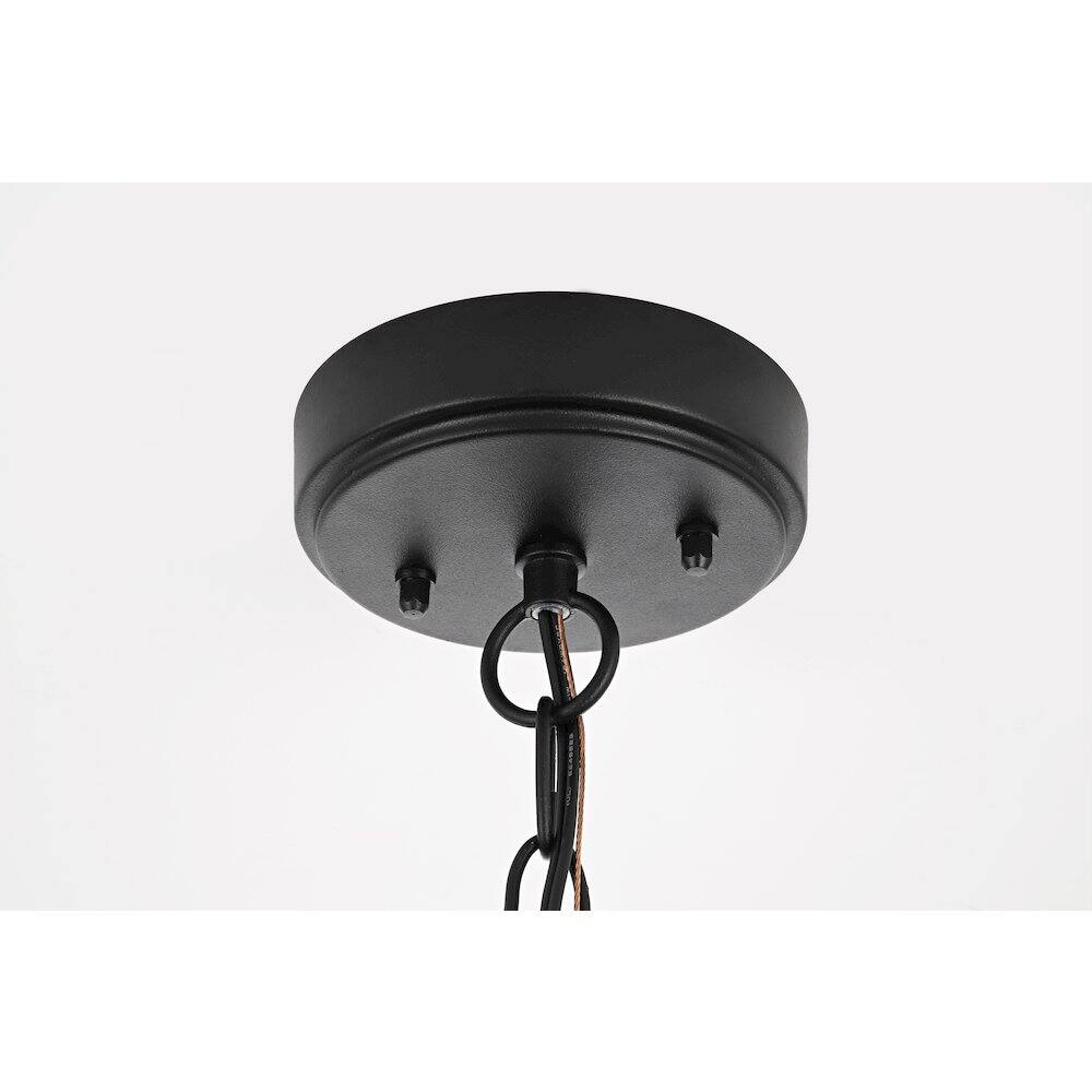 Alt View 1. Elegant Lighting - Amaris 23 inch LED Outdoor Pendant in Black - Black And Clear.