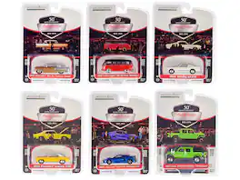 Barrett Jackson "Scottsdale Edition" Set of 6 Cars Series 12 1/64 Diecast Model Cars by Greenlight - Multi