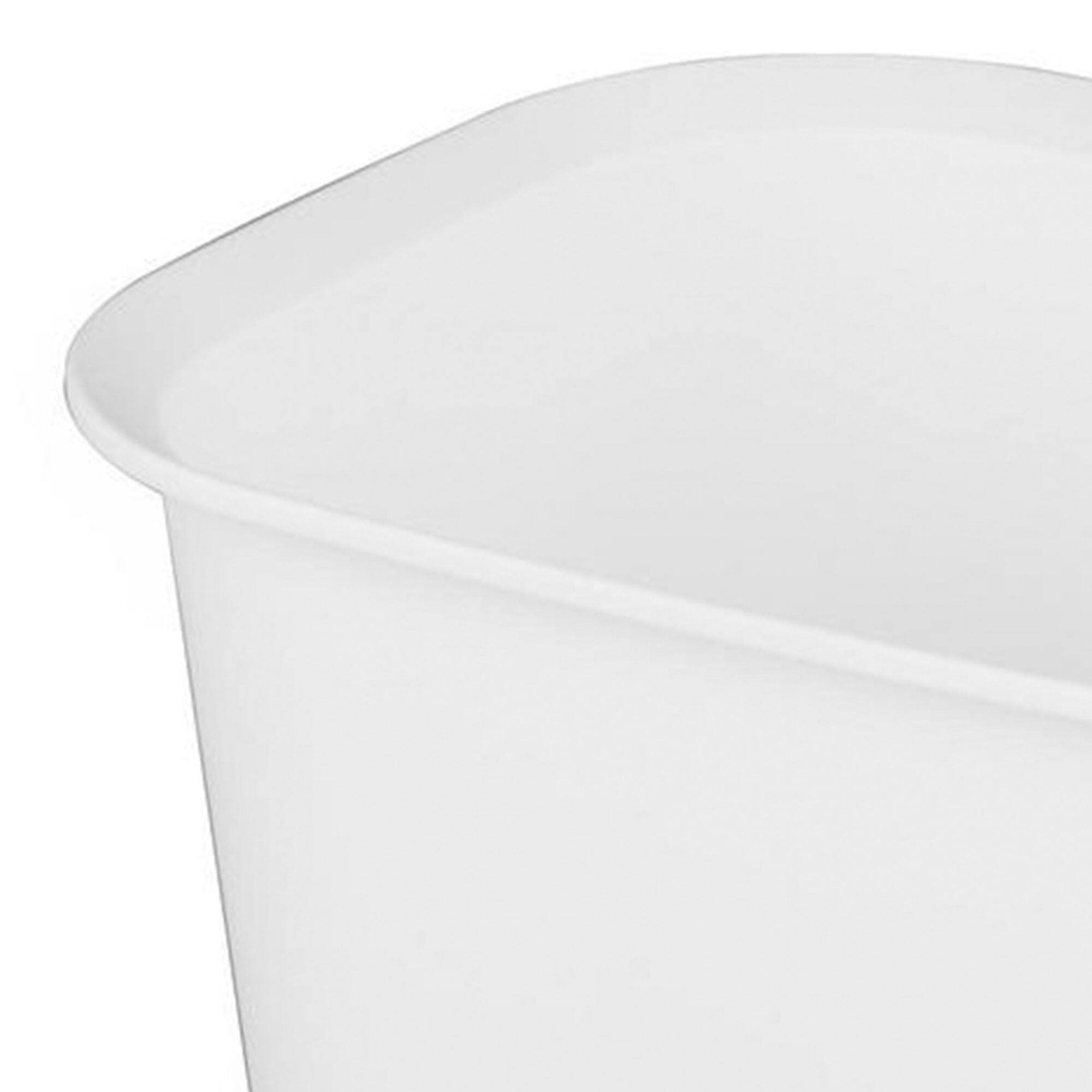 Alt View 3. Sterilite - Sterilite 3 Gallon Rectangular Wastebasket Small Home Trash Bin, 8 Pack, White - White.