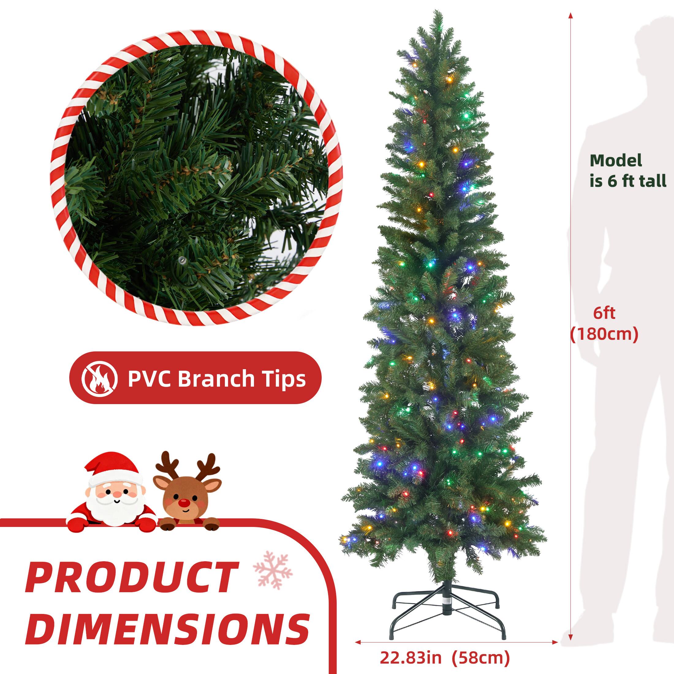 Model is 6 ft tall  
6ft (180cm)  
PVC Branch Tips  
PRODUCT DIMENSIONS 22.83in (58cm)