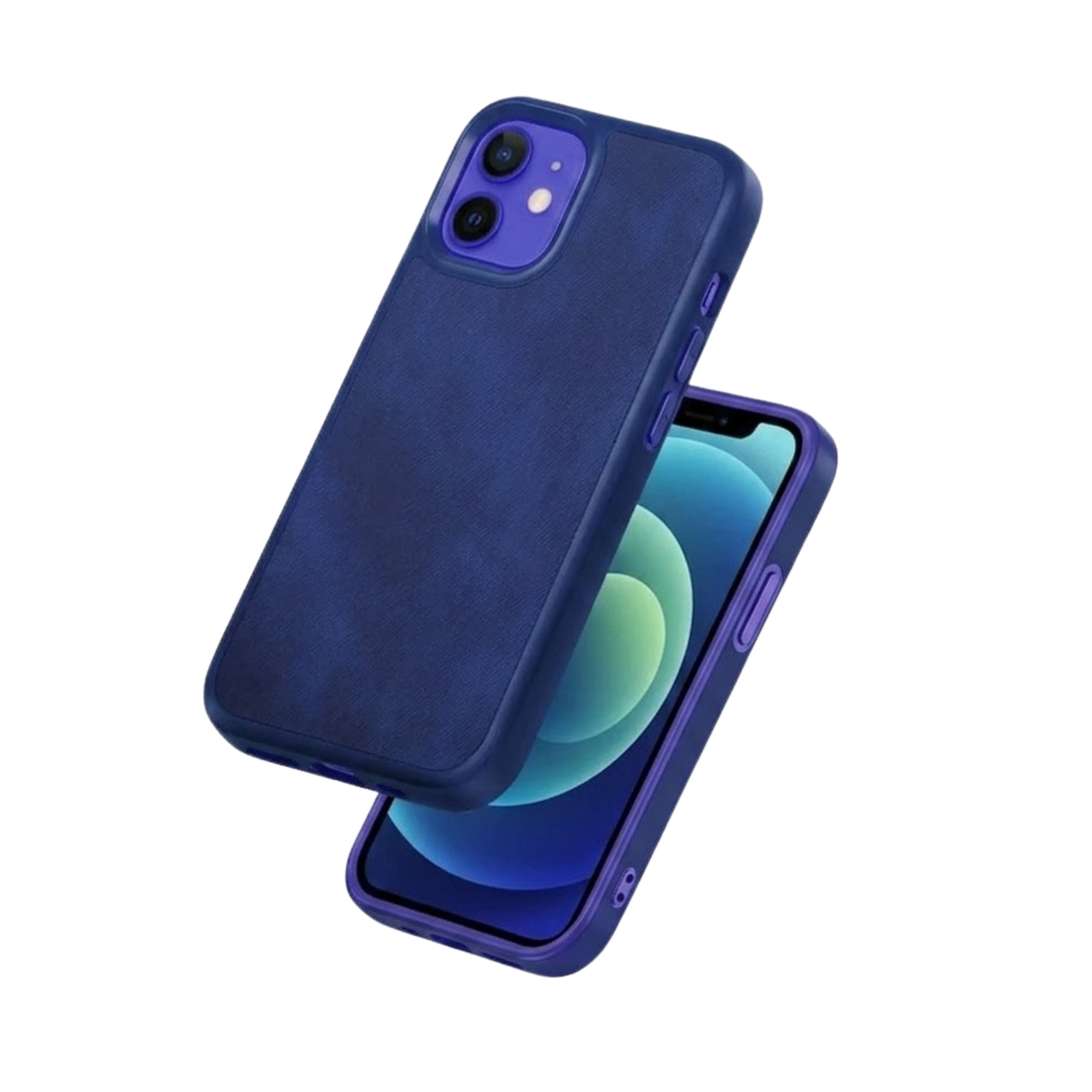 Kitcheniva - Slim Shockproof PU Leather Case For iPhone 12 - Blue