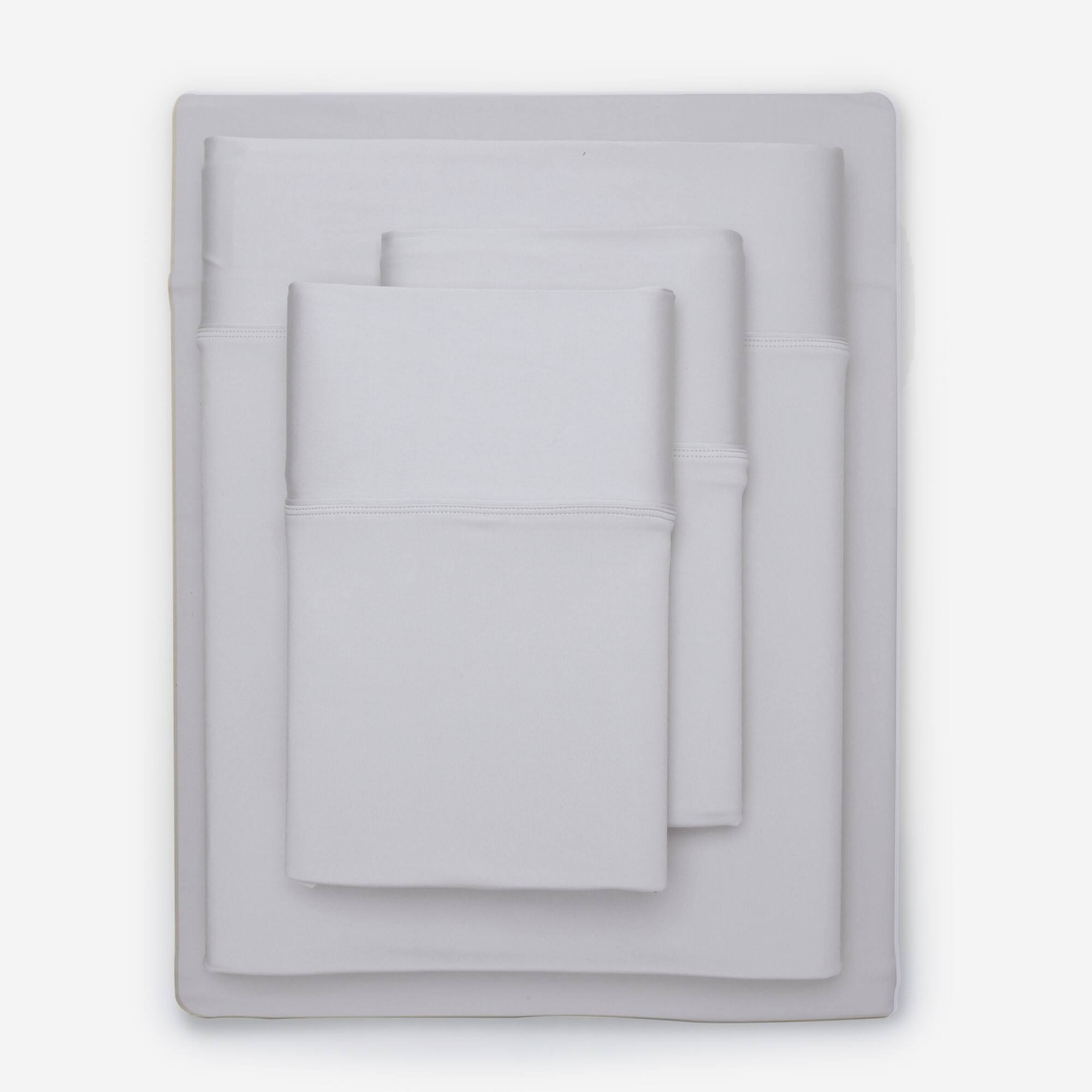 Front. SHEEX - SHEEX Sleep Tech Sheet Set - Split King - Pearl Blue.