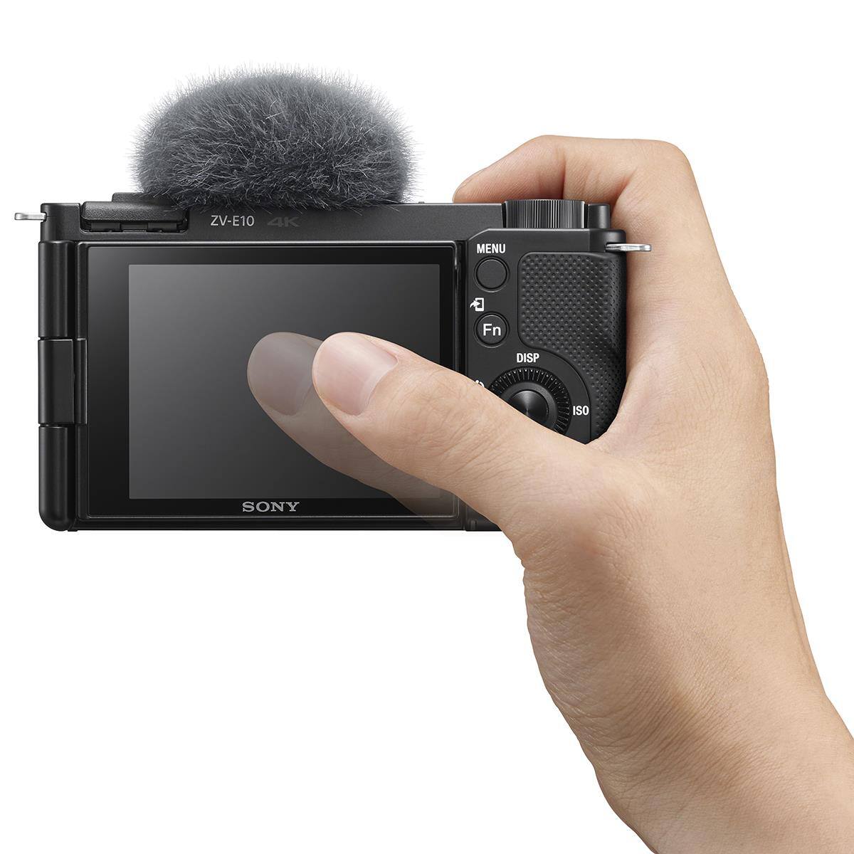 ZV-E10 4K MENU Fn DISP ISO SONY
