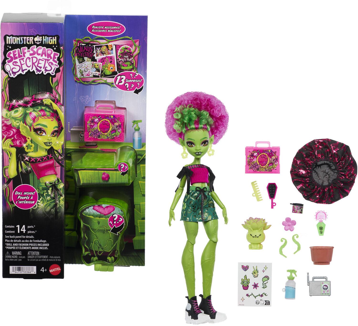 Mattel - Collectible - Monster High Self-Scare Secrets Venus Mcflytrap Fashion Doll & Accessories - COLLECTIBLES - Multicolor