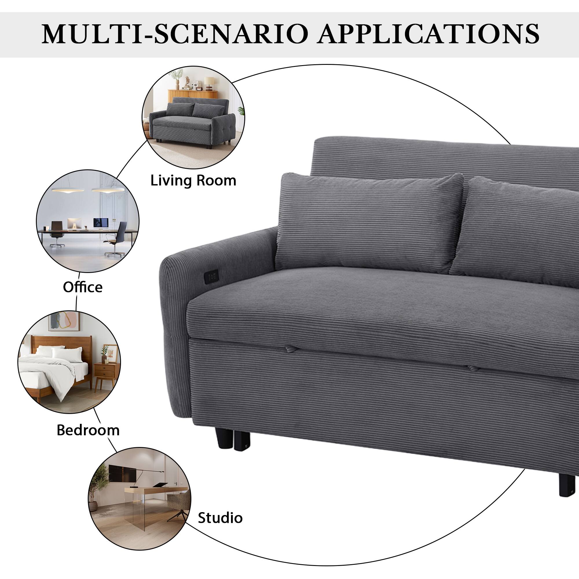 The corrected text is:

MULTI-SCENARIO APPLICATIONS
- Living Room
- Office
- Bedroom
- Studio