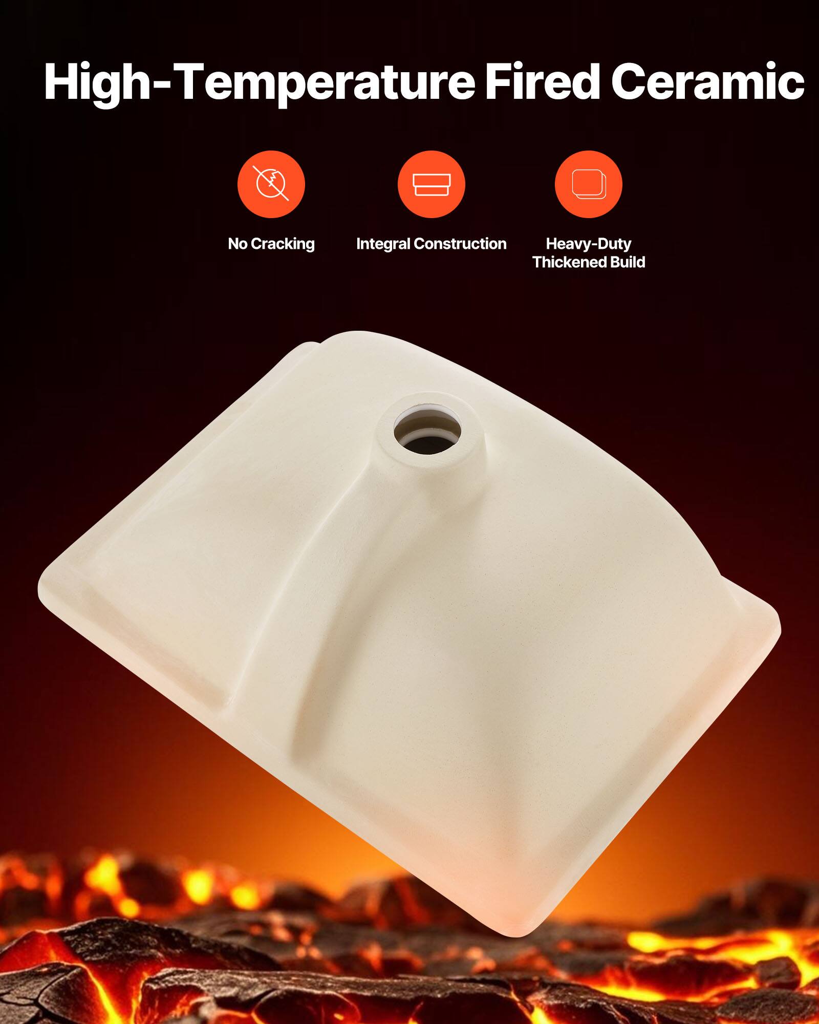 High-Temperature Fired Ceramic

- No Cracking
- Integral Construction
- Heavy-Duty Thickened Build