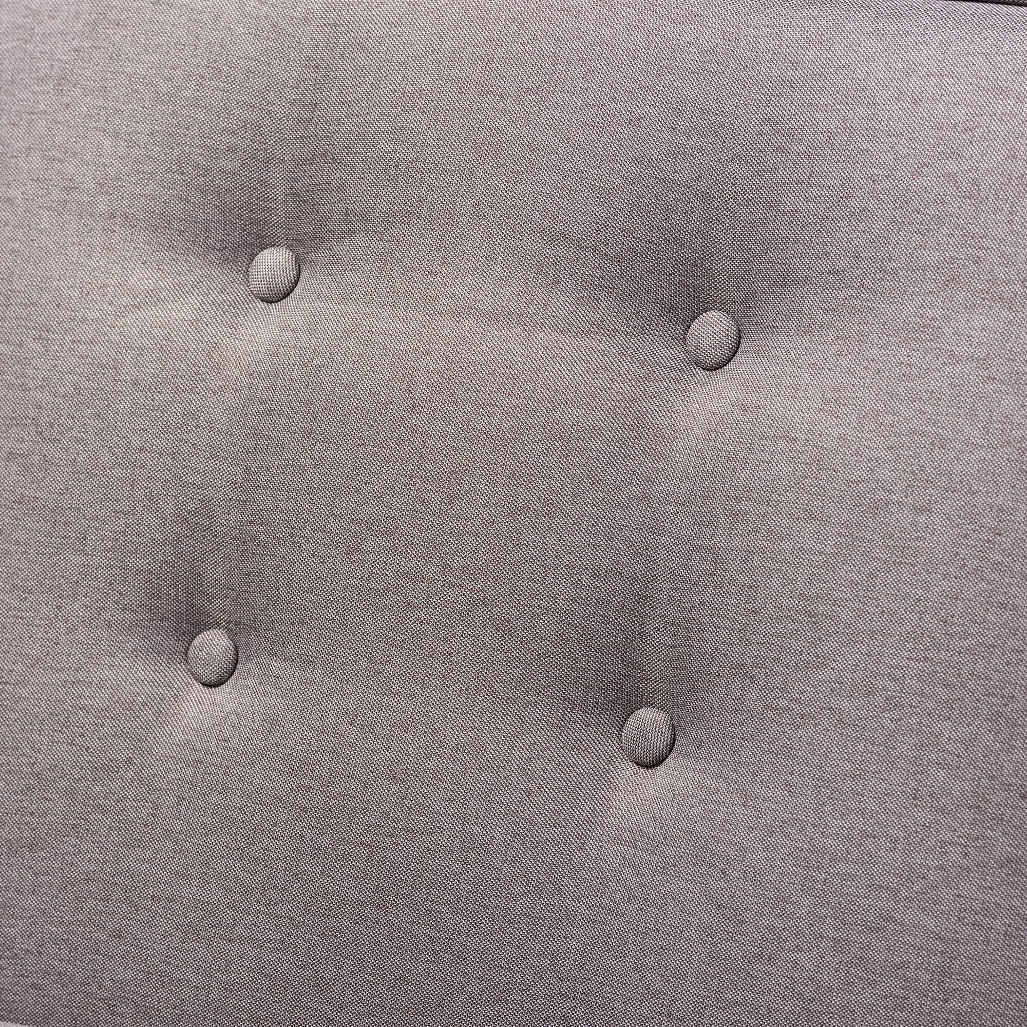 Alt View 1. Baxton Studio - Arvid Mid-Century Modern Fabric Upholstered Wood Dining Chair - Gray.