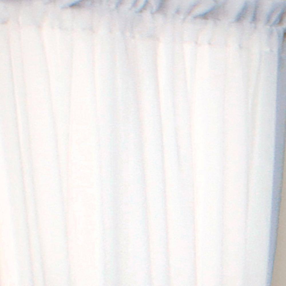 Left. Commonwealth Home Fashions - Thermavoile Rhapsody Lined Light Filtering Window Treatment for Doors Rod Pocket Curtain Door Panel 54" x 72" White - White.