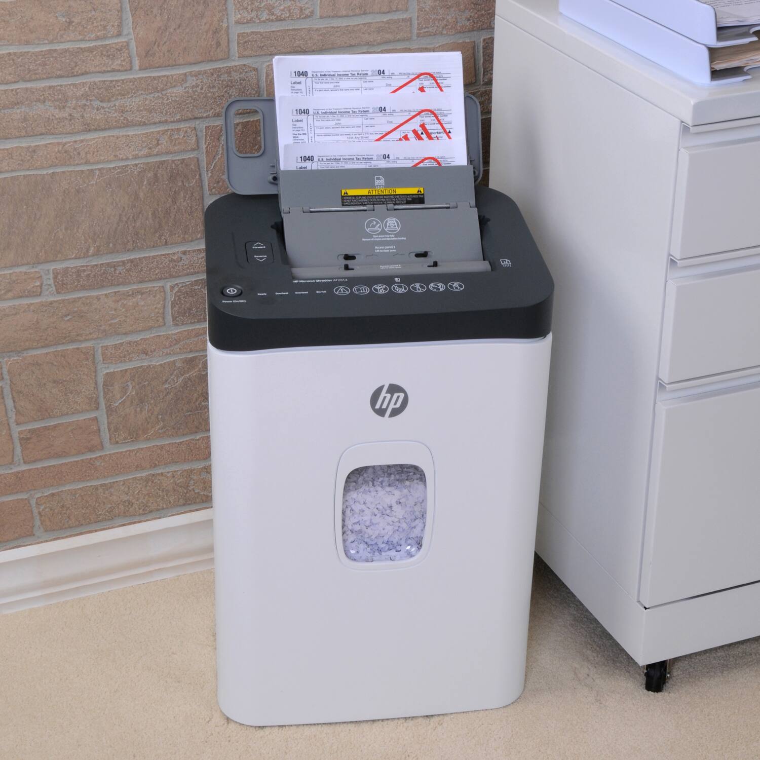 Alt View 21. HP - 14-Sheet Microcut Paper Shredder.