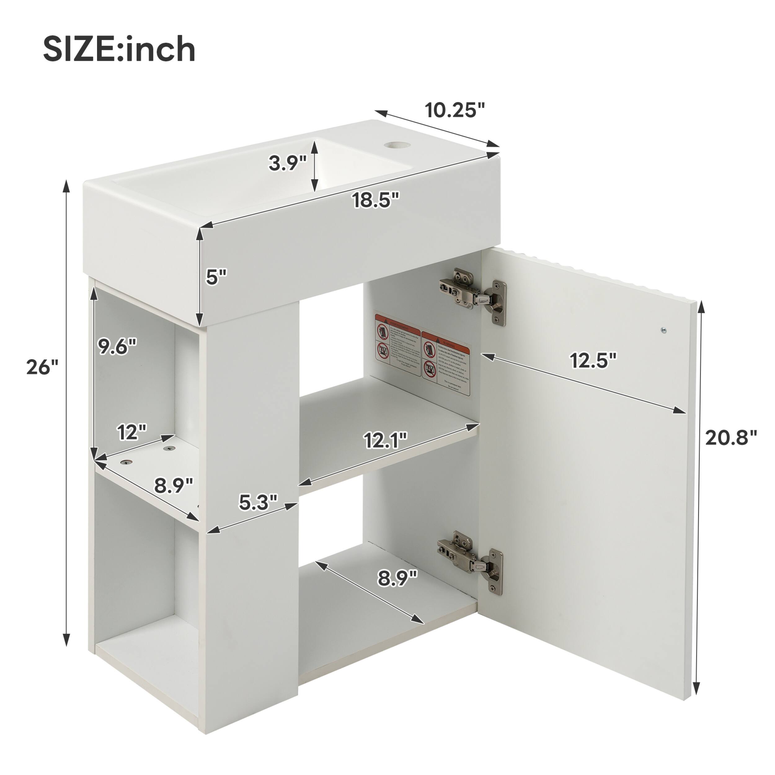 SIZE: inch

- 10.25"
- 3.9"
- 18.5"
- 5"
- 26"
- 9.6"
- 12"
- 8.9"
- 5.3"
- 12.5"
- 12.1"
- 20.8"
- 8.9"