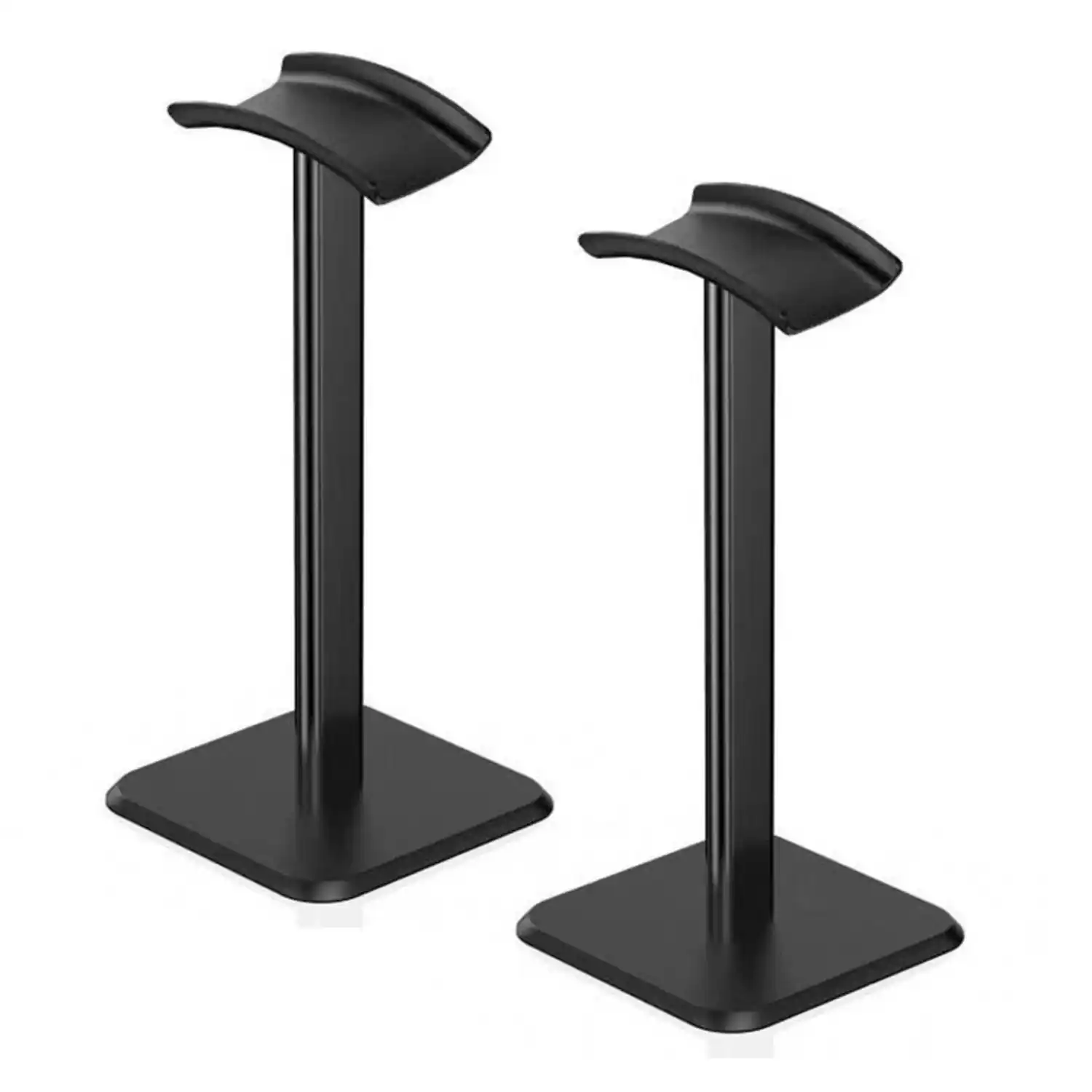 Stock Preferred - 2x Aluminum Earphone Headset Stand Holder - Black