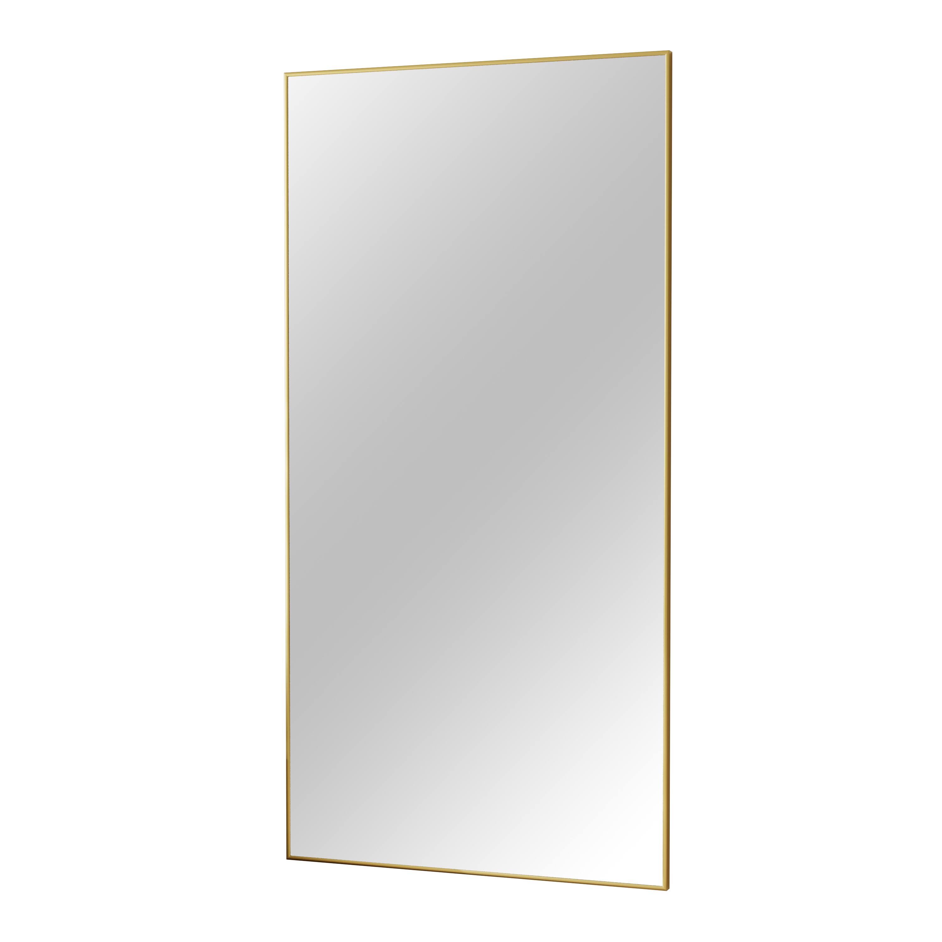 Alt View 2. Easly - Gold 30 in. W x 71 in. H Rectangle Aluminum Alloy Frame Full Length Floor Mirror - Gold.