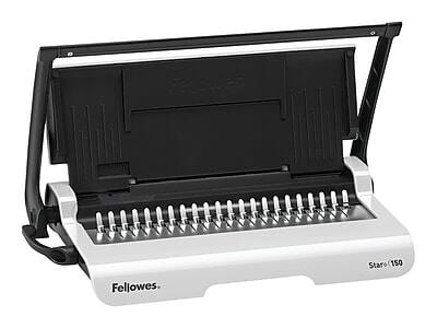 Fellowes - Star+ Comb Binding Machine, 150 Sheet Capacity, (5006501) - White/Black