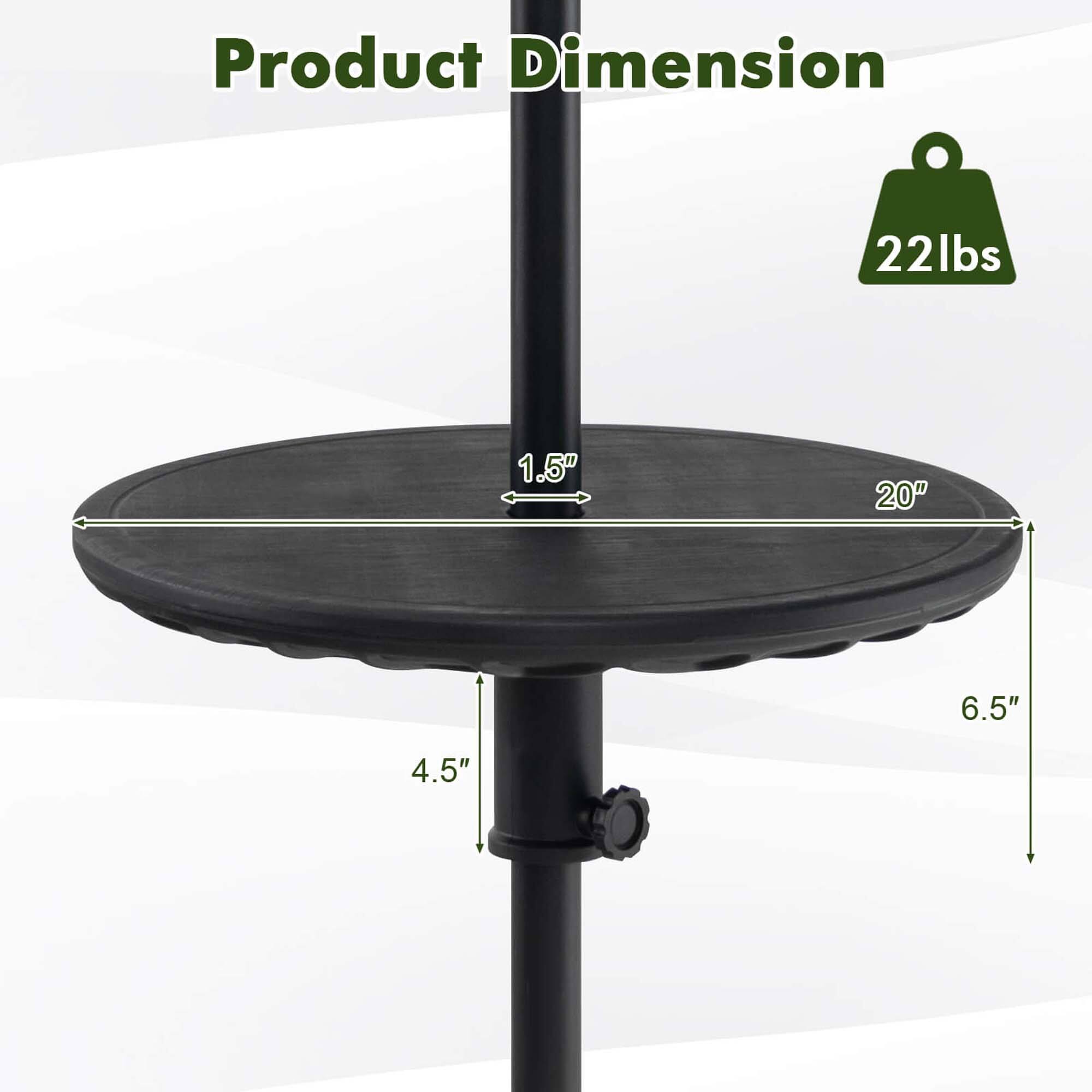 Product Dimension: 22lbs, 1.5", 20", 6.5", 4.5".