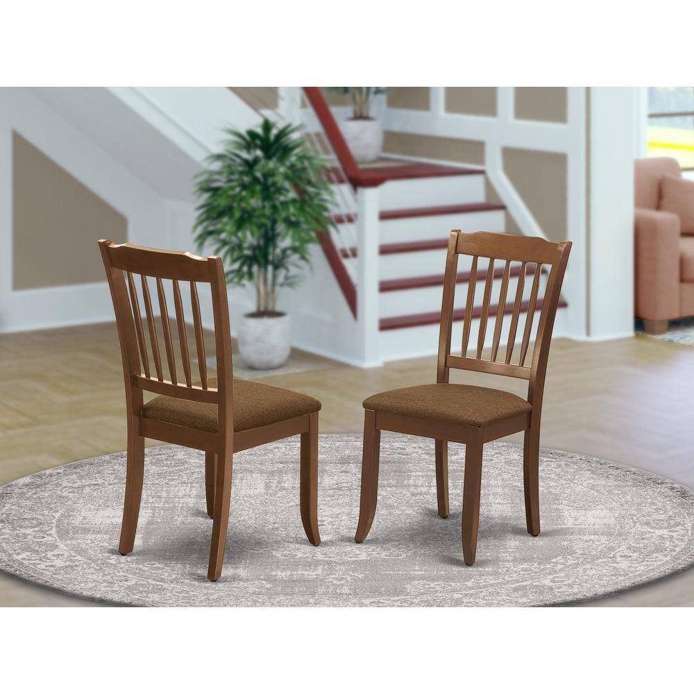 Angle. East West Furniture - Dining Chair Mahogany - Brown.