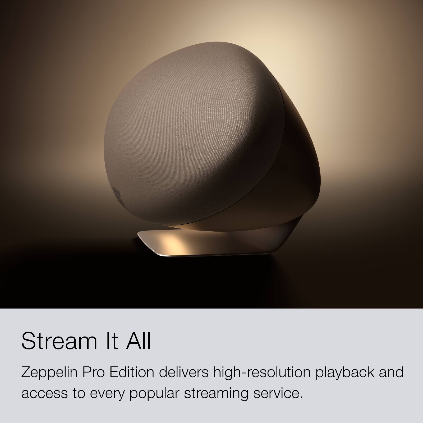 Stream It All Zeppelin Pro Edition delivers high-resolution playback and access to every popular streaming service.
