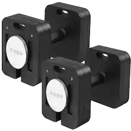 Loheer - Adjustable Dumbbells Set, 80 lb Quick-Lock Square Home Gym Weights, Cast Iron, Compact Strength Training - Black