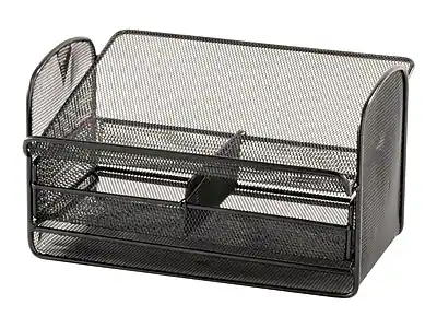 Front. Safco - Onyx Storage Drawer Mesh - Black.