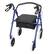 Alt View 1. Winado - Foldable Rollator Walker Mobility Rollator with Seat, 8" Wheels, Adjustable Height, Removable Backrest, 286lbs Capacity - Black & Blue.