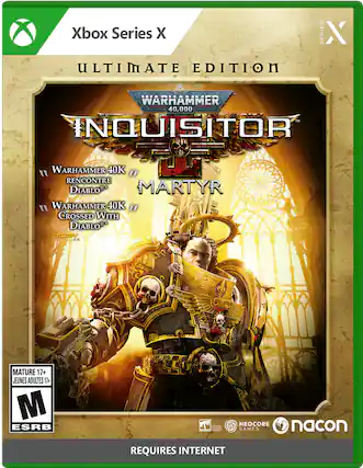 Xbox Series X Ultimate Edition: Warhammer 40,000 Inquisitor "Warhammer 40K" - Rencontrer Diablo "Warhammer 40K" Crossed With Diablo. Mature 17+ Jeunes Adultes 17+. ESRB M. Inscription. Product Isque. Neocore Games. Requires Internet. - M (Mature 17+)