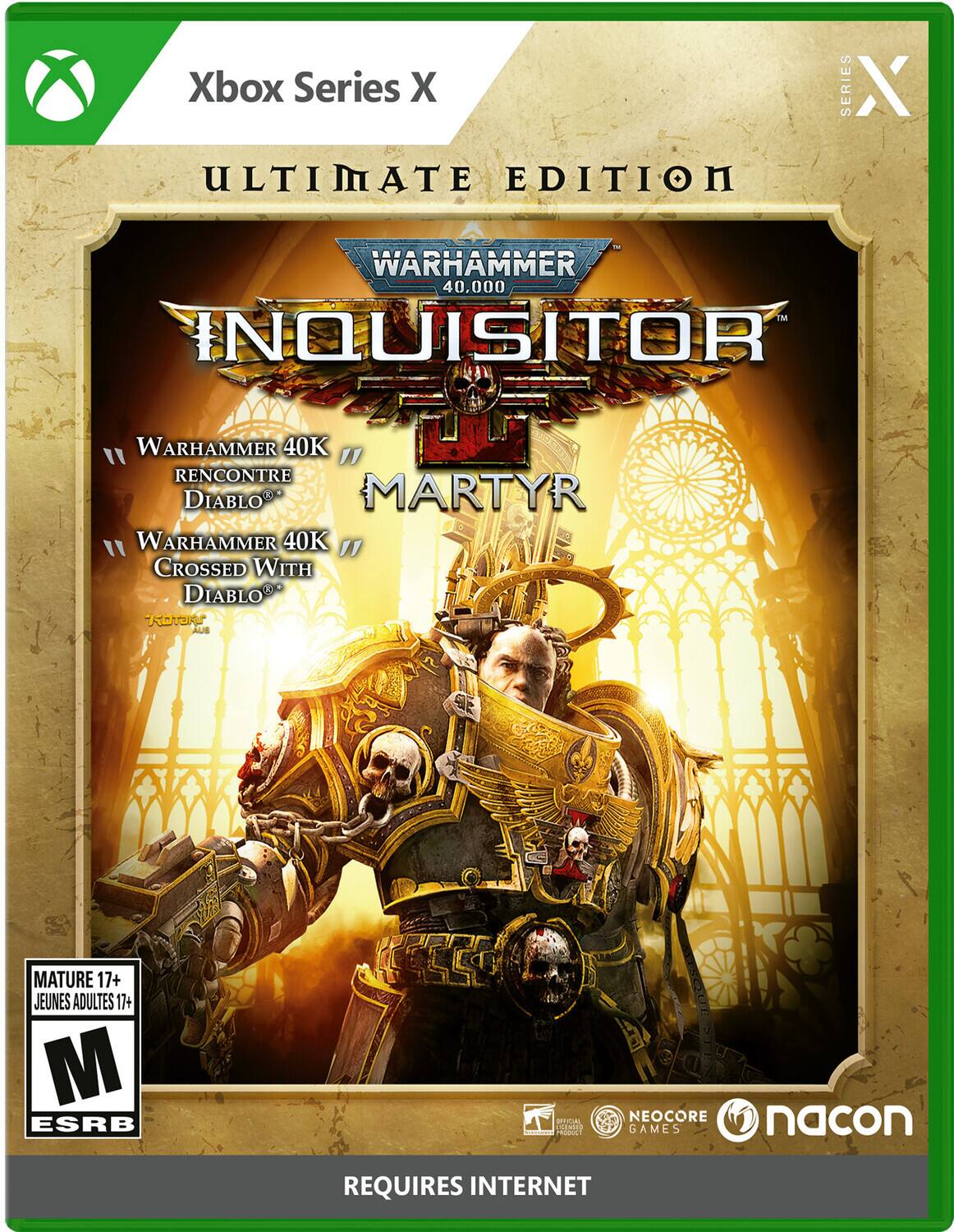Xbox Series X Ultimate Edition: Warhammer 40,000 Inquisitor "Warhammer 40K" - Rencontrer Diablo "Warhammer 40K" Crossed With Diablo. Mature 17+ Jeunes Adultes 17+. ESRB M. Inscription. Product Isque. Neocore Games. Requires Internet. - M (Mature 17+)