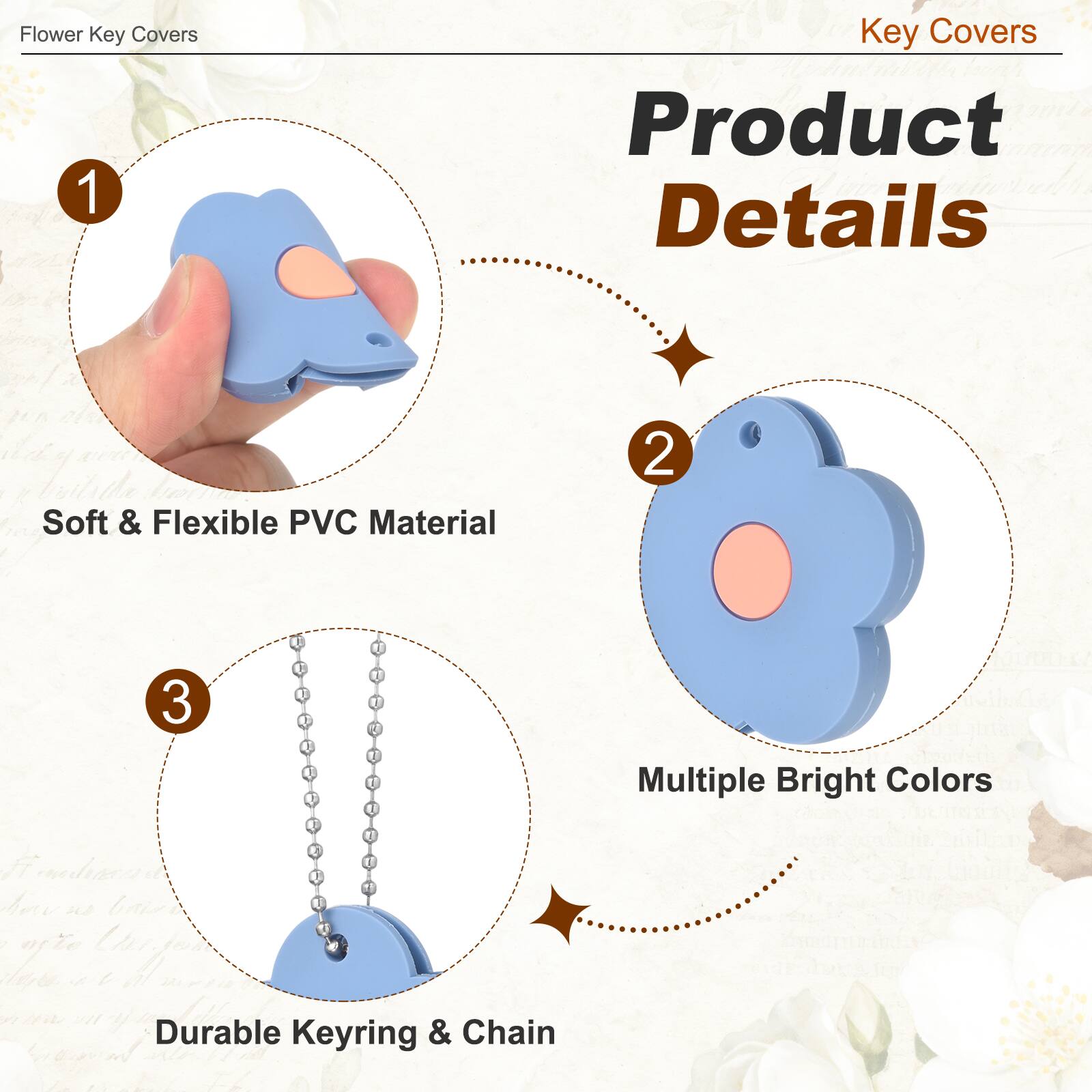 Flower Key Covers

Key Covers

Product Details

1. Soft & Flexible PVC Material
2. Multiple Bright Colors
3. Durable Keyring & Chain