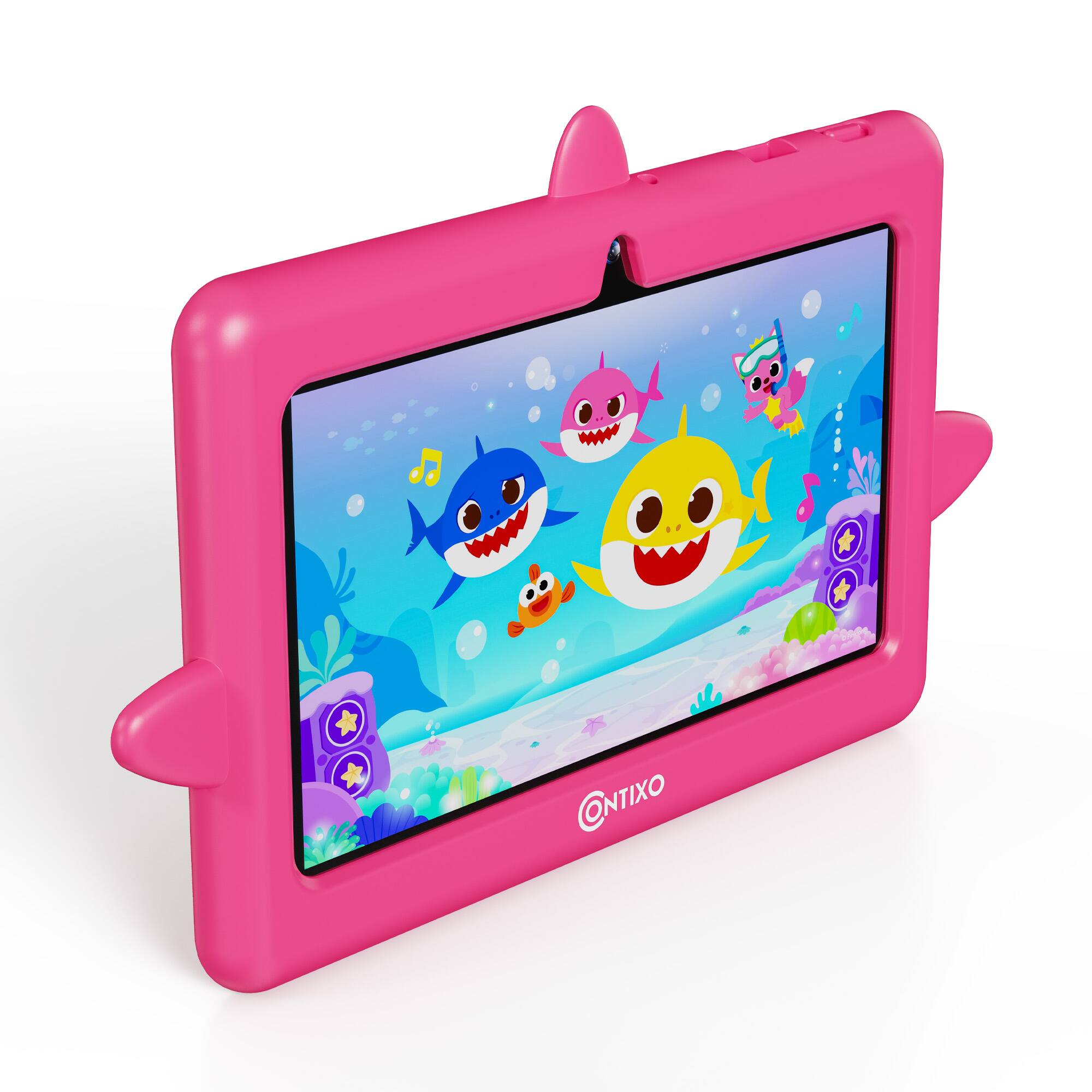 Alt View 2. Contixo - A8 Baby Shark 7-Inch Kids Tablet, 32GB, Android 16, 8 Pinkfong Learning Apps, Parental Controls, Ages 3-12 - Pink Shark.
