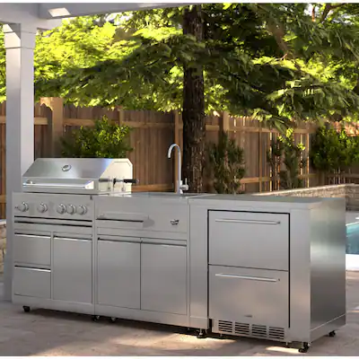 Koolmore Outdoor Modular Kitchen with a 30 BBQ Grill And Grill
