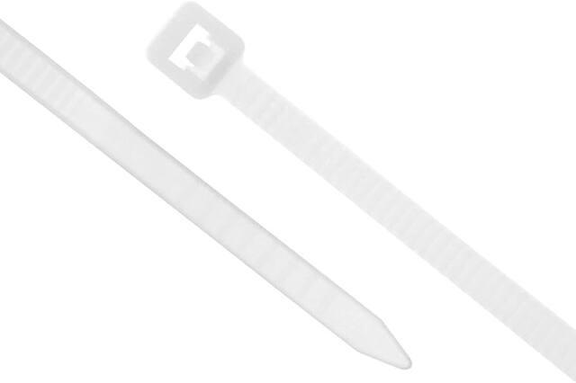 Front. Grizzly Supply - 8" 18lb Miniature Cable Tie 1000/bag - Natural.