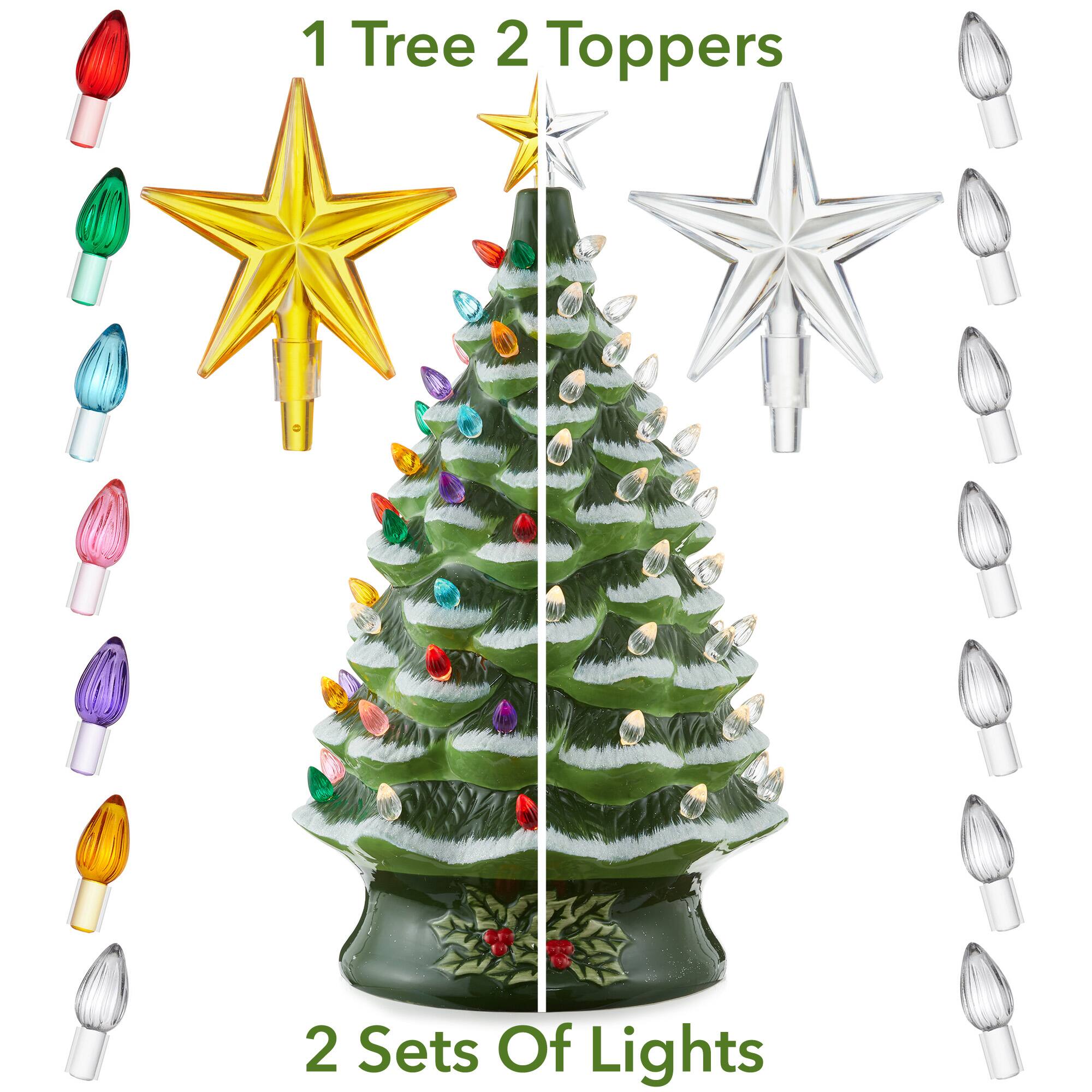 1 Tree 2 Toppers  
2 Sets Of Lights