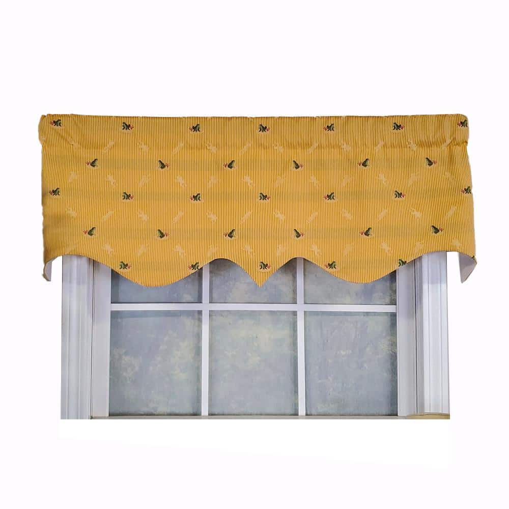 RLF Home - Modern Design Classic Ribbit Regal Style Window Valance 50" x 17" - Antique