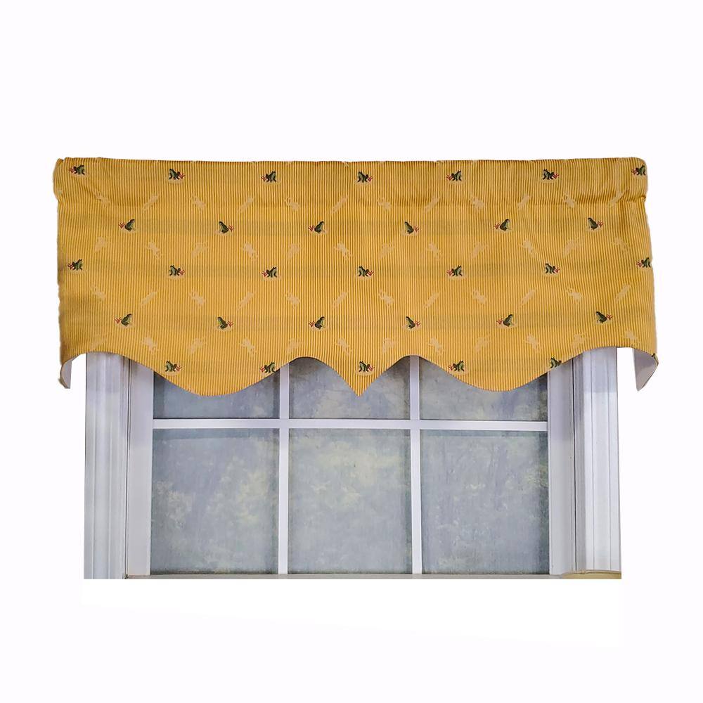 Front. RLF Home - RLF Home Modern Design Classic Ribbit Regal Style Window Valance 50" x 17" Antique - Antique.