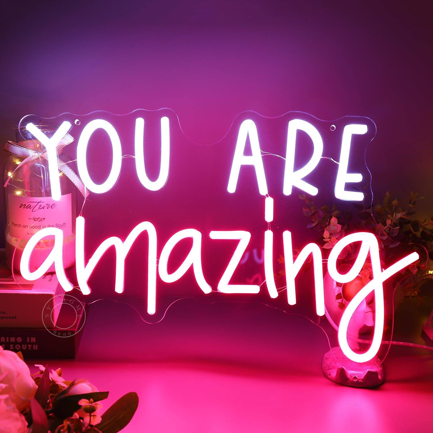 You are amazing pink white