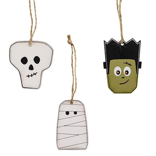BreeBe - 3/Set Halloween Monster Friends Ornaments - Multi