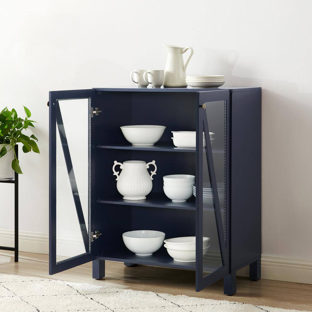 Alt View 6. Crosley Furniture - Cassai Stackable Kitchen Storage Pantry - Navy.