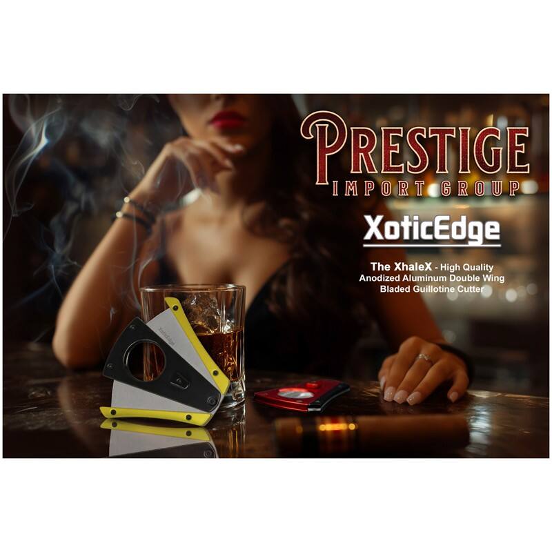 PRESTIGE IMPORT GROUP  
XoticEdge  
The XhaleX - High Quality Anodized Aluminum Double Wing Bladed Guillotine Cutter