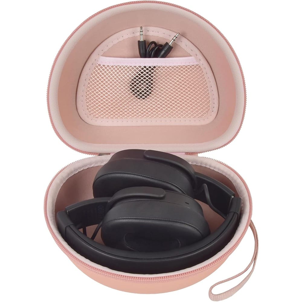 ACJPR - Hard Travel Headphone Case – Protective, Foldable Over-Ear - Pink