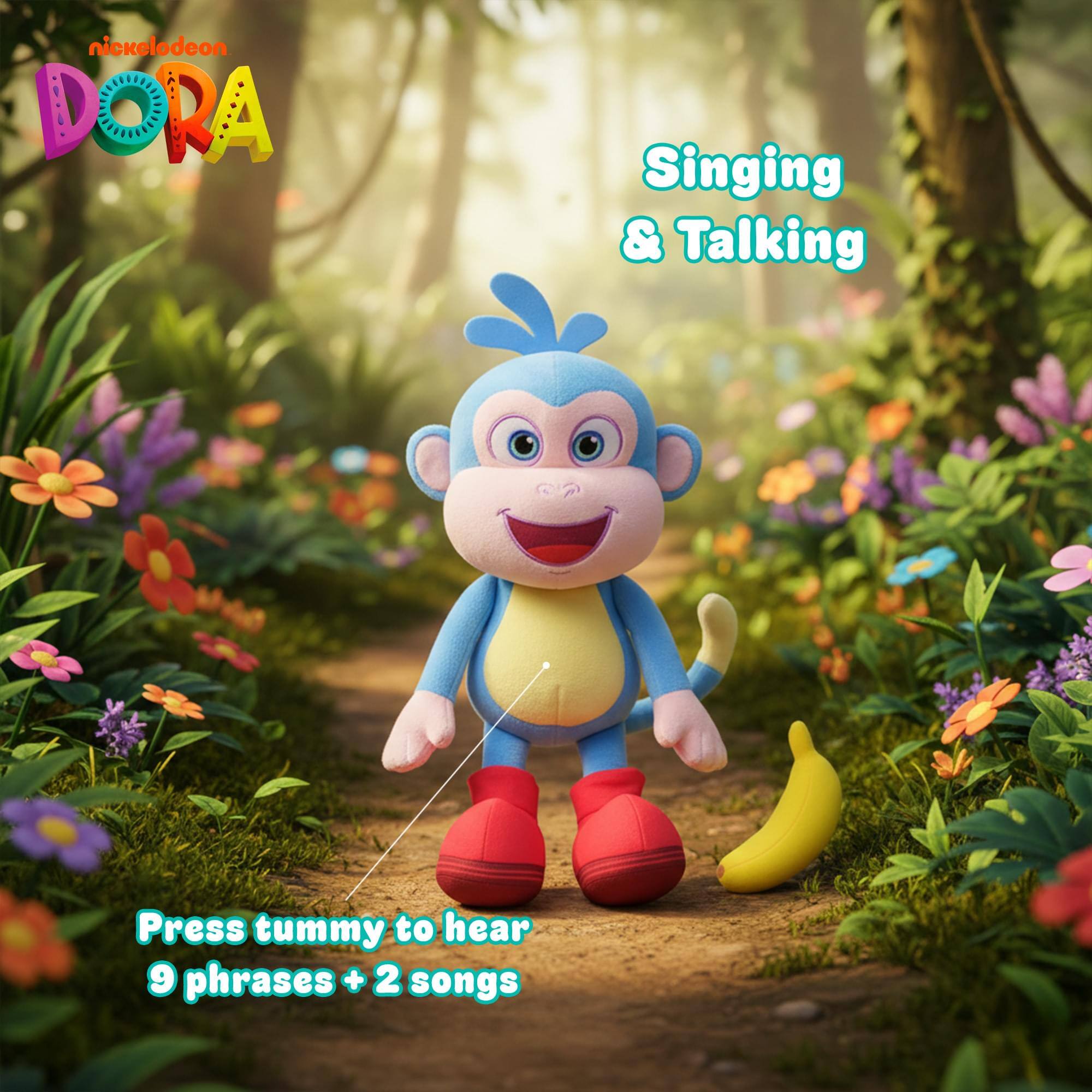 nickelodeon DORA  
Singing & Talking  
Press tummy to hear 9 phrases + 2 songs