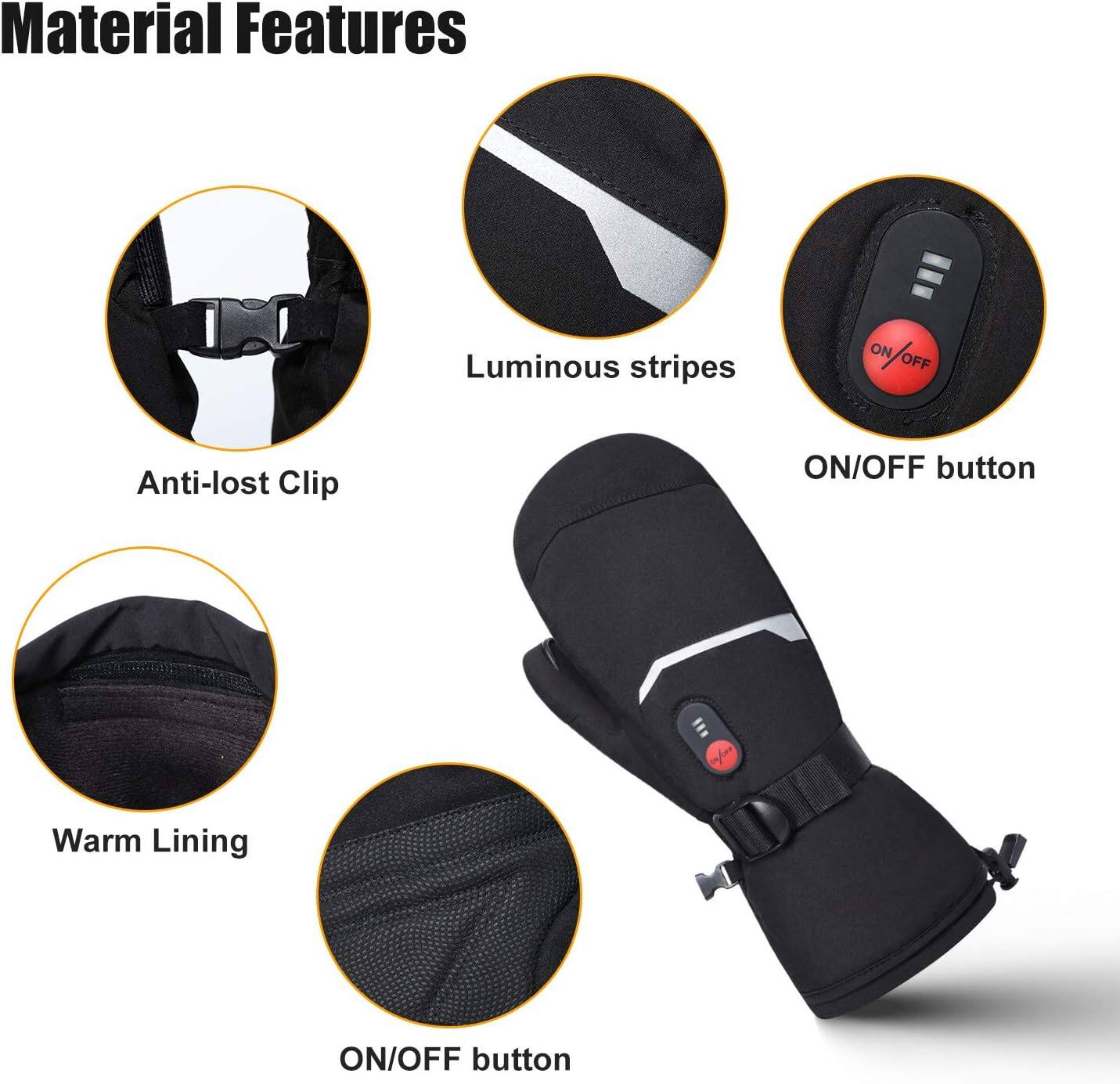 Material Features
- Luminous stripes
- Anti-lost Clip
- ON/OFF button
- Warm Lining
- ON/OFF button