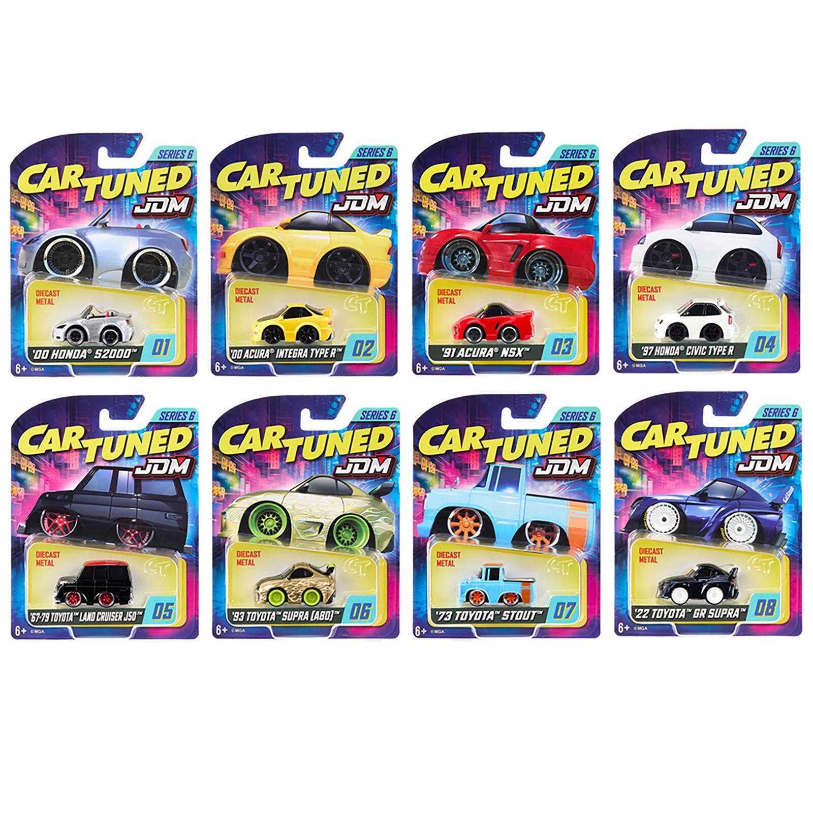 Car Tuned - JDM Tuners Series 6 Set of 8 Pieces Diecast Model Cars by CarTuned