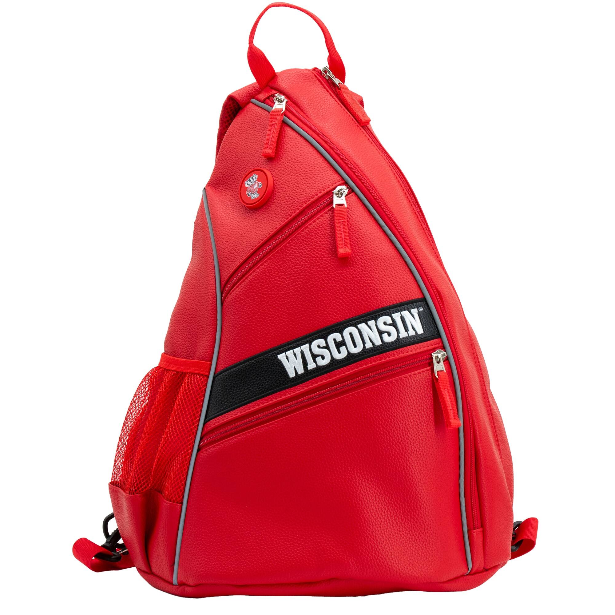 Front. Team Golf - Wisconsin Badgers Embroidered Team Backpack - Multicolor.