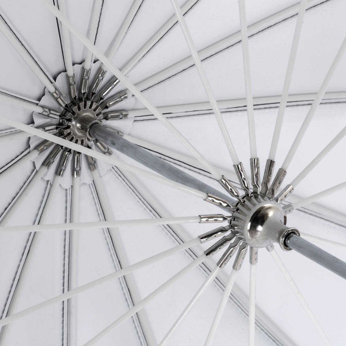 Alt View 6. Glow - Glow Easy Lock Large Deep White Fiberglass Umbrella (51").