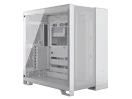 CORSAIR - 6500D AIRFLOW Mid-Tower ATX Case – Tempered Glass – Reverse MB Support – White - White