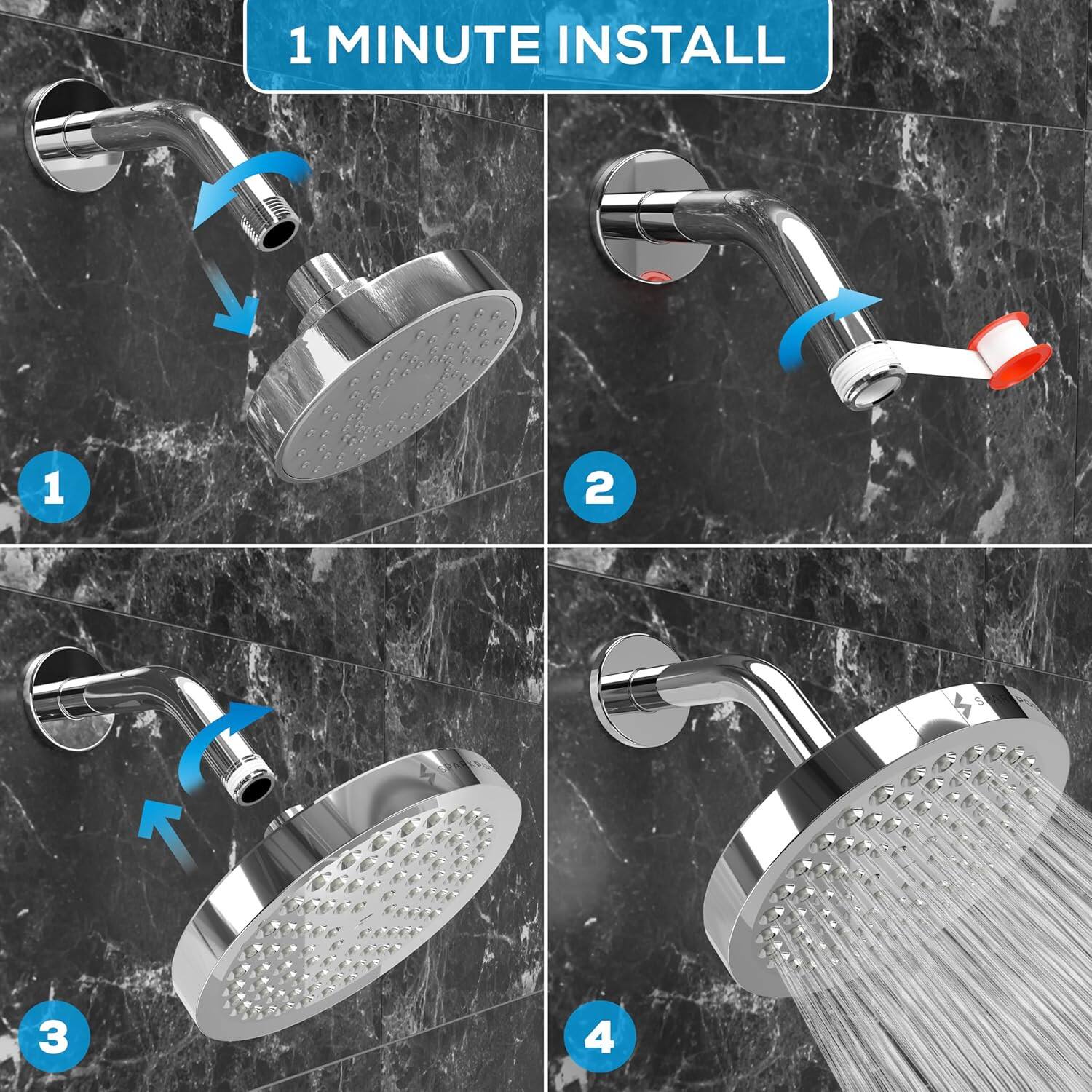 1 MINUTE INSTALL
1
2
3
4