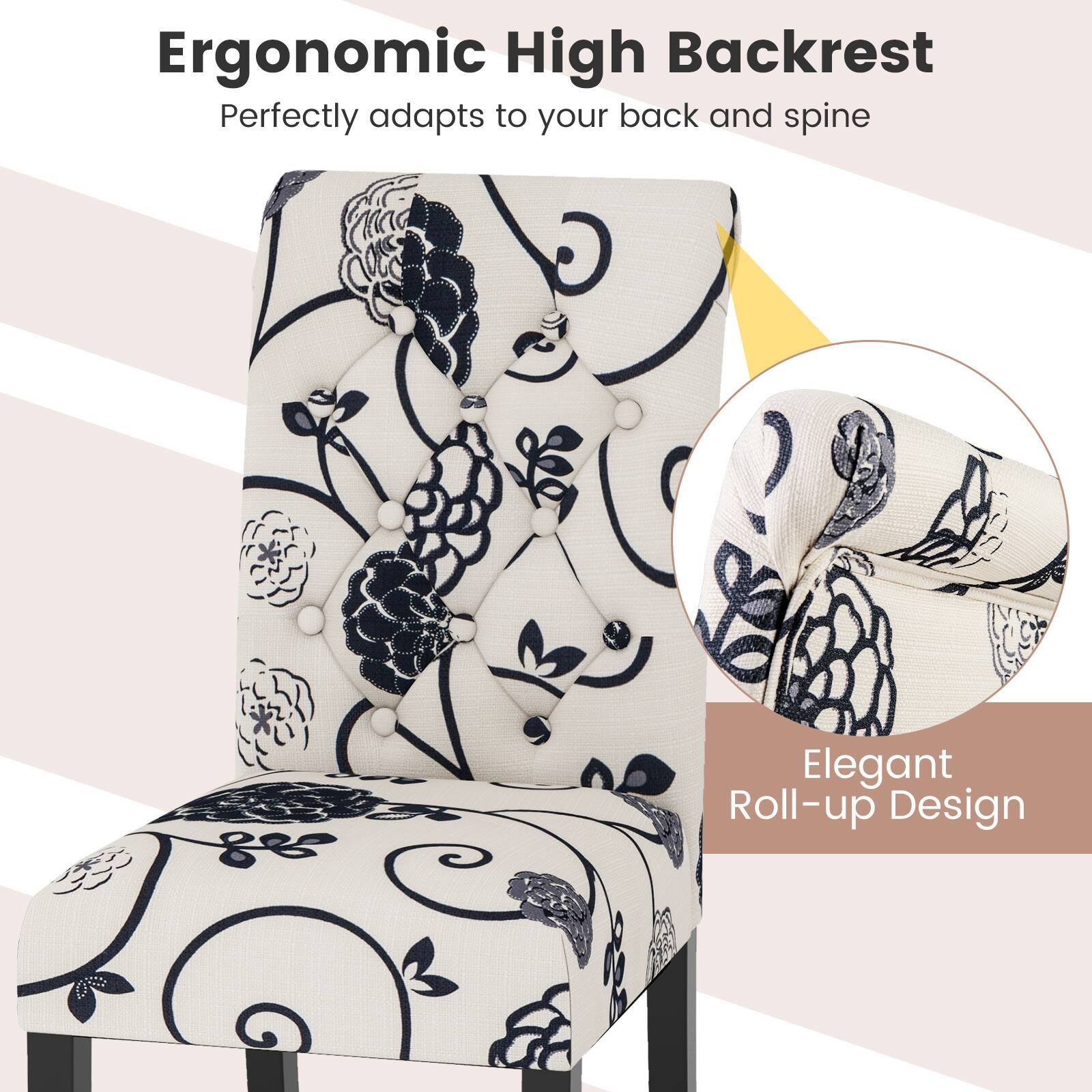 Ergonomic High Backrest  
Perfectly adapts to your back and spine  

Elegant Roll-up Design