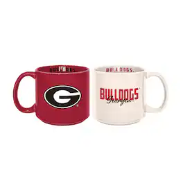 Logo Brands - Georgia Bulldogs 2-Pack 15oz. Stackable Mug Set - Multicolor