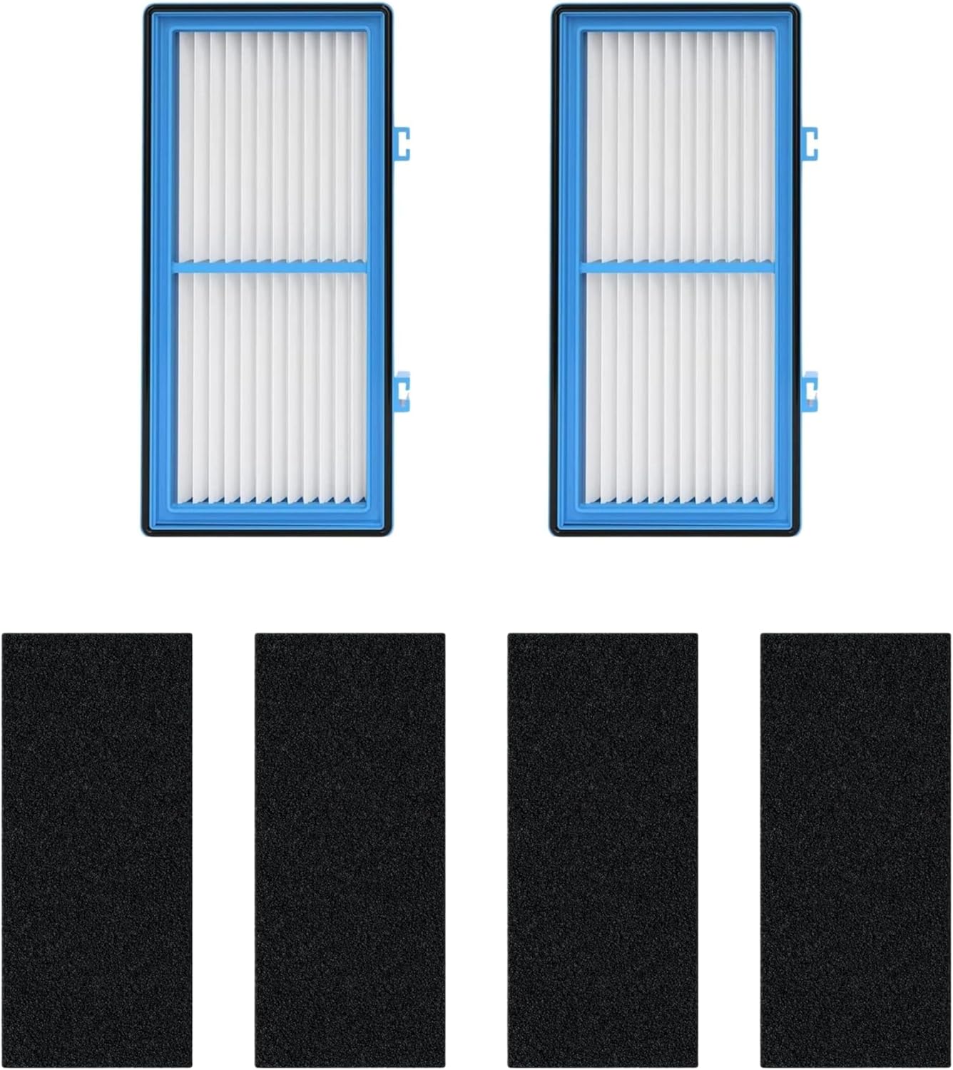 Alt View 5. Nispira - Nispira HEPA Filter Charcoal Booster Pre Filter for Holmes AER1 Total Air Filter, HAPF30AT for Purifier HAP242-NUC - Blue/ White/ Black.
