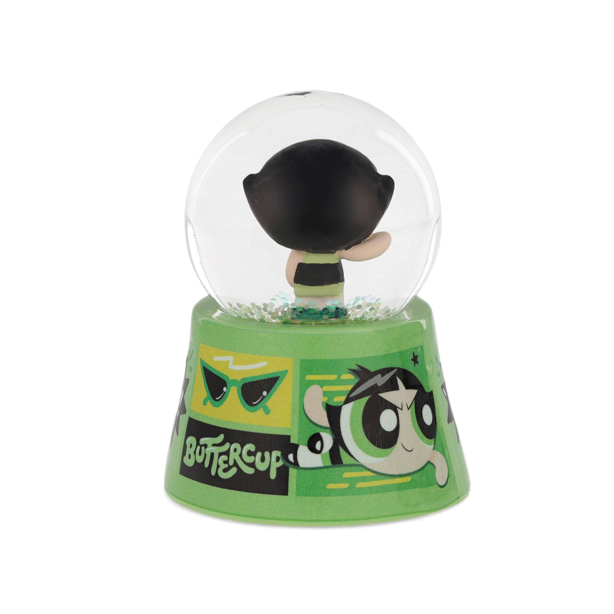 Alt View 10. Silver Buffalo - The Powerpuff Girls Buttercup Comic Panels 3-Inch Mini Light-Up Snow Globe - Green.
