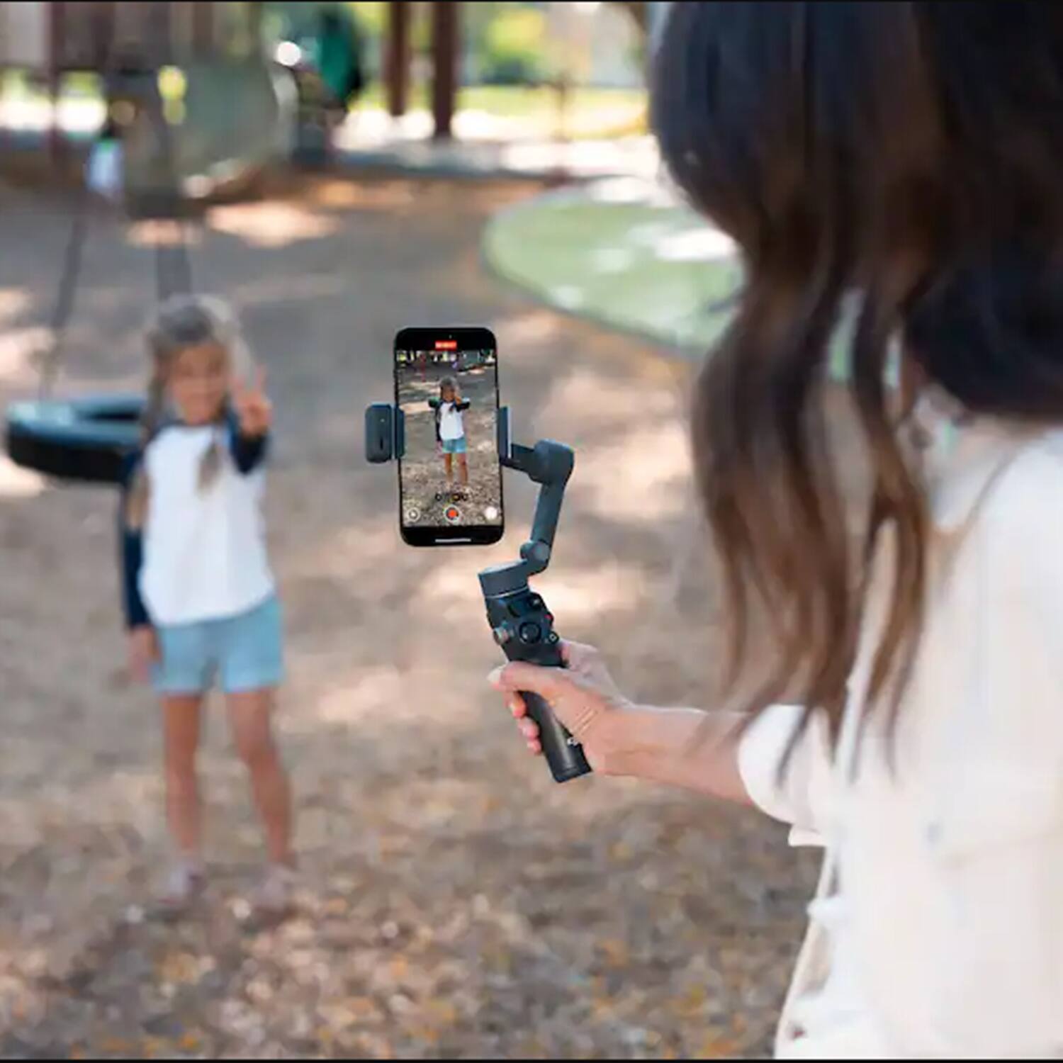 Alt View 2. DJI - Osmo Mobile 8 Smartphone Gimbal Stabilizer + Mini Mic + 2 Year Extended Warranty Protection Accessory Bundle - Gray.